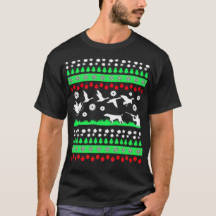 Hunting Duck Christmas black labs watercolor labra T-Shirt