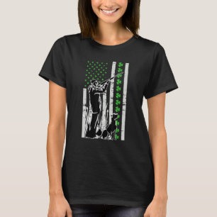 Hunting Duck With Gun St Patricks Day Usa Flag Hun T-Shirt