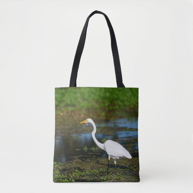 Hunting Egret Tote Bag (Front)