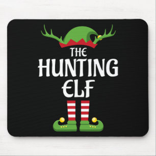 Hunting Elf Family Matching Group Christmas Mouse Pad
