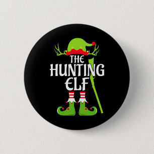 Hunting Elf Matching Family Group Christmas Party 6 Cm Round Badge