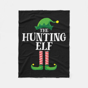 Hunting Elf Matching Family Group Christmas Party Fleece Blanket