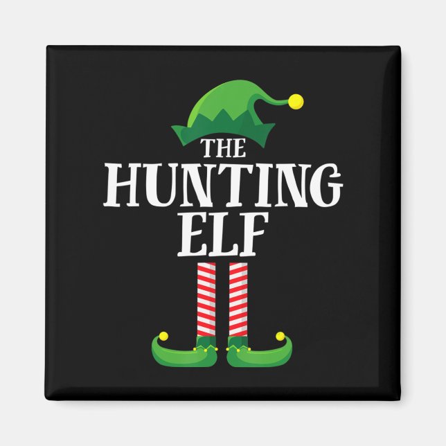 Hunting Elf Matching Family Group Christmas Party  Magnet (Front)