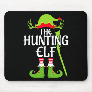 Hunting Elf Matching Family Group Christmas Party  Mouse Pad