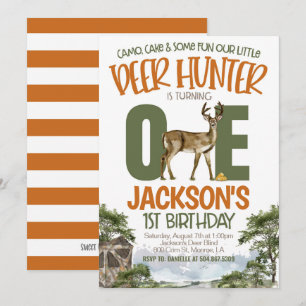 Hunting First Birthday Invitation
