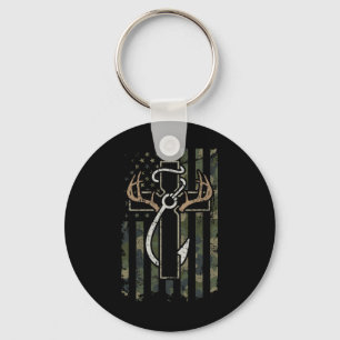 Hunting Fishing Faith - Christian Hunter Fisherman Key Ring