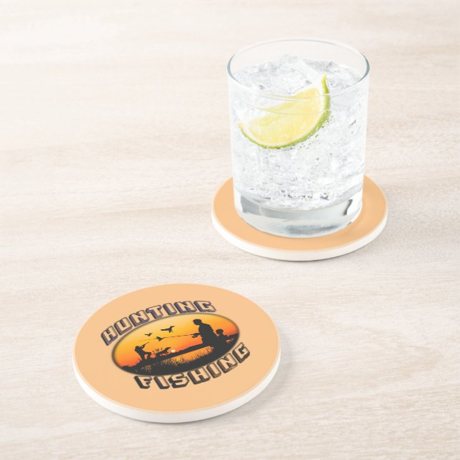 Hunting & Fishing  Outdoor Pillow Beverage Coaster (Side)