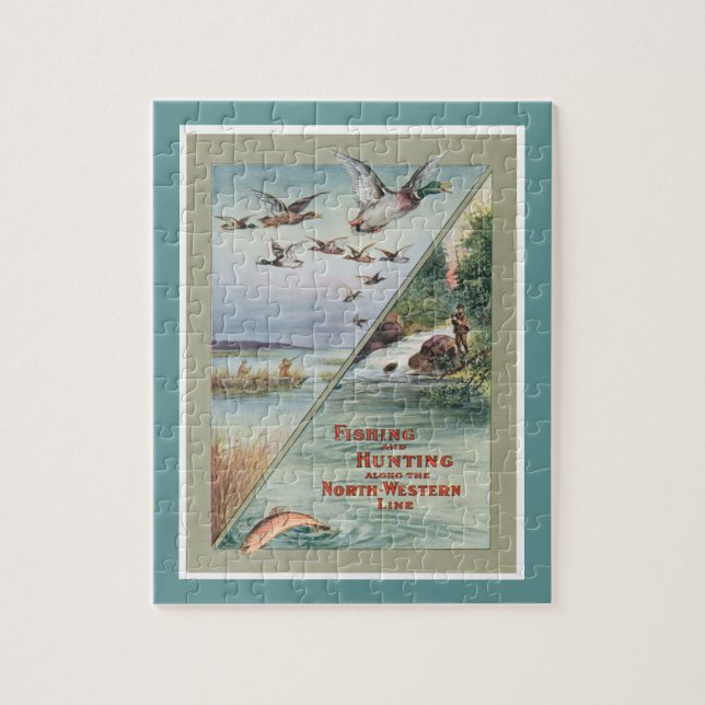 Hunting Fishing Poster Jigsaw Puzzle (Vertical)