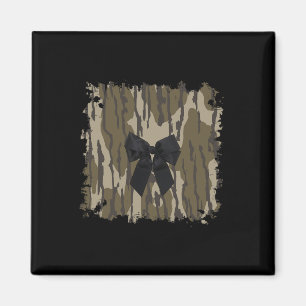 Hunting Girl Camo Black Bow Ribbon  Magnet