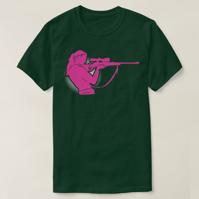 Hunting Girl Shooting Girls Shot Shoot Hunter Pro  T-Shirt (Design Front)