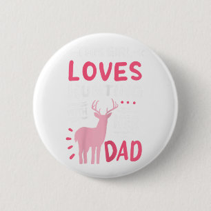 Hunting Girl With Her Dad Father's Day 6 Cm Round Badge