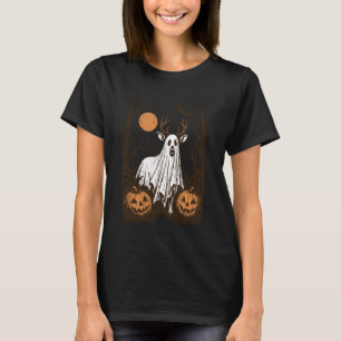 Hunting Halloween Deer Spooky Ghost Buck Pumpkins T-Shirt