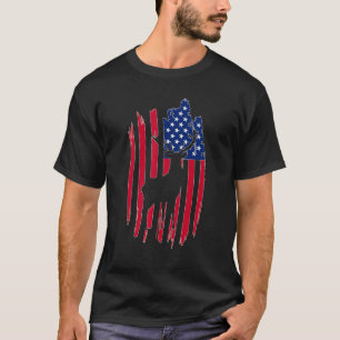 Hunting Hunters Deer USA US American Flag Camo Cam T-Shirt