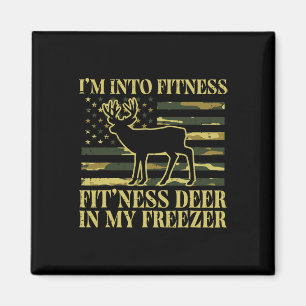 Hunting Im Into Fitness Fit Ness Deer Freezer Men  Magnet