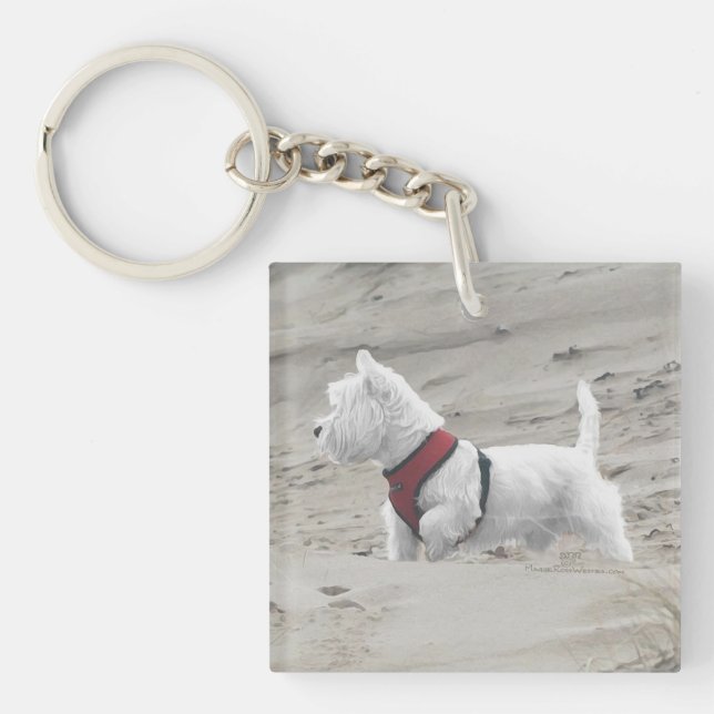 Hunting in the Dunes Key Ring (Front)