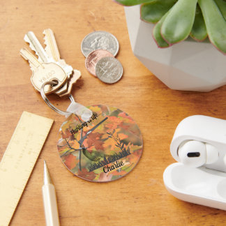 Hunting is Life Personalised Pheasant and Shotgun Key Ring