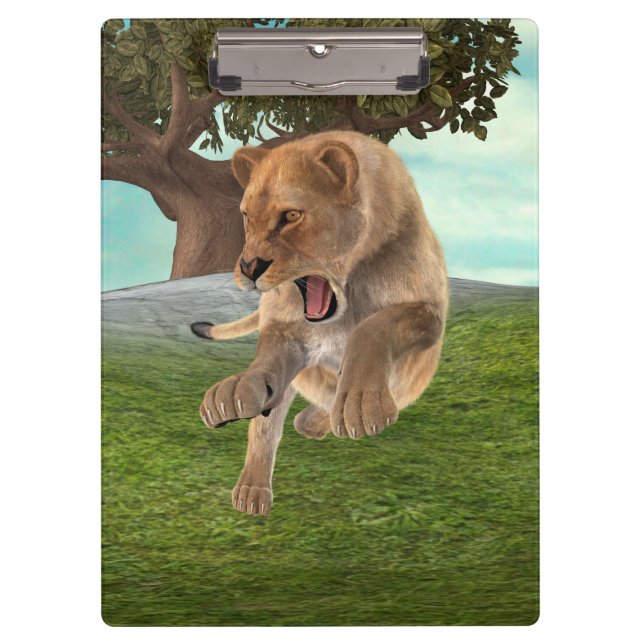 Hunting Lioness Clipboard (Front)