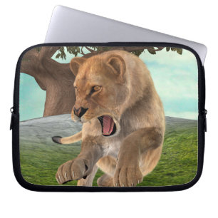 Hunting Lioness Laptop Sleeve