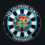 Hunting Lodge Ducks in Flight Dartboard<br><div class="desc">Add a dynamic touch to your hunting lodge or man cave with this circular design showcasing ducks flying over water. The bold target overlay adds a sense of adventure,  making it a standout piece for any rustic decor.</div>