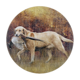 Hunting pheasant, Autumn Tapestry Metal Print Coff Cutting Board