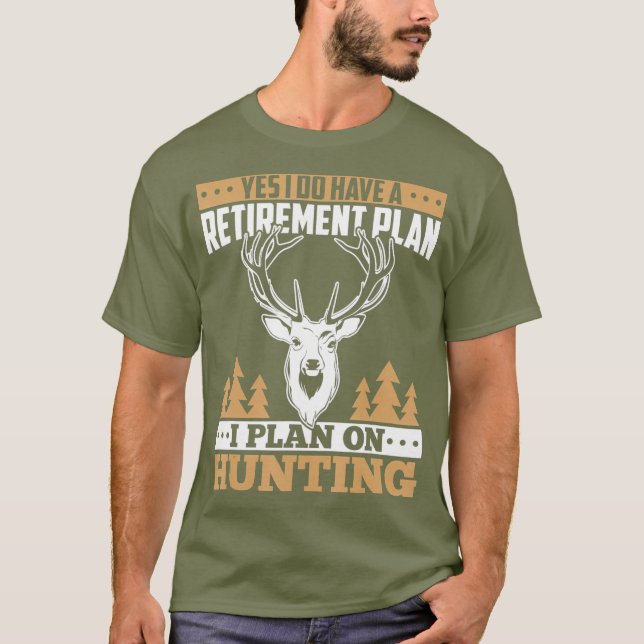 Hunting retirement gifts for men love deer elk T-Shirt (Front)