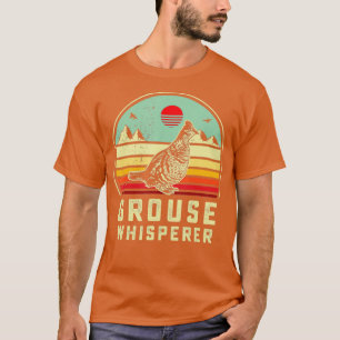 Hunting Ruffed Grouse bird Retro aesthtic whispere T-Shirt