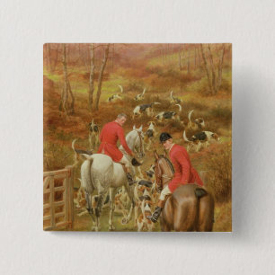 Hunting Scene, 1906 15 Cm Square Badge