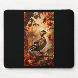 Hunting Scene Mallard Duck Autumn Wildlife Nature Mouse Pad