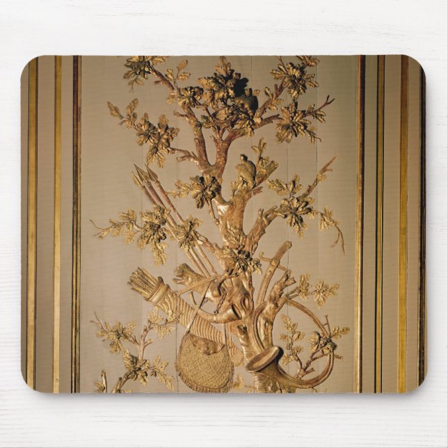 Hunting scene, wood panelling from dining room mouse pad (Front)