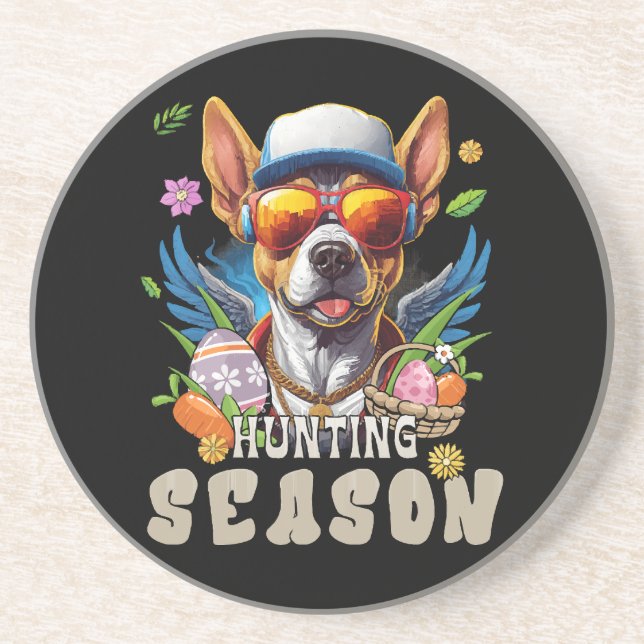Hunting Season Deer Easter Egg Coaster (Front)