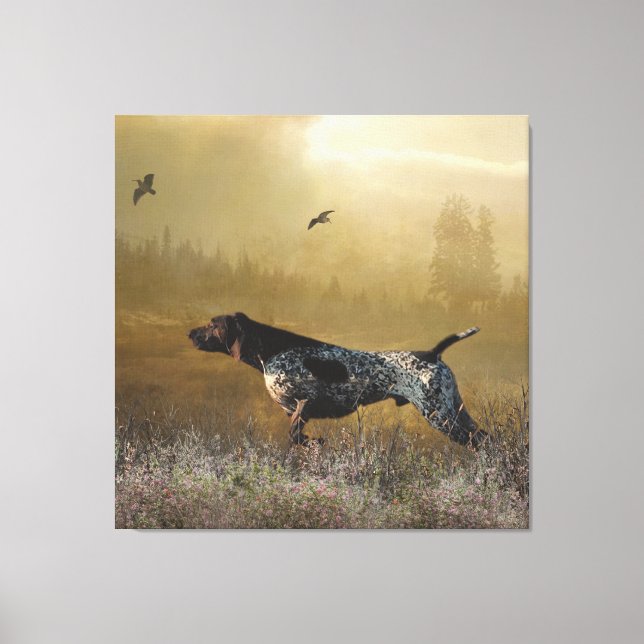 Hunting season , German shorthaired pointer Tapest Canvas Print (Front)