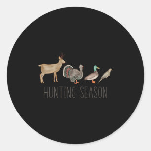 Hunting Season Kids Deer Turkey Duck Dove Toddler  Classic Round Sticker