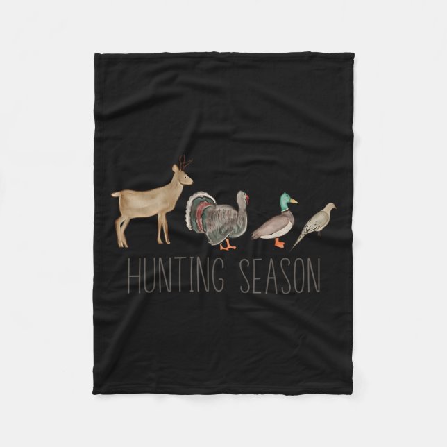 Hunting Season Kids Deer Turkey Duck Dove Toddler  Fleece Blanket (Front)