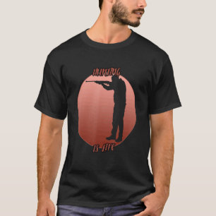 Hunting Shadow In A Red Circle T-Shirt