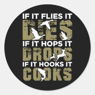 Hunting Shirt For Men Funny Hunter Gift Women Deer Classic Round Sticker