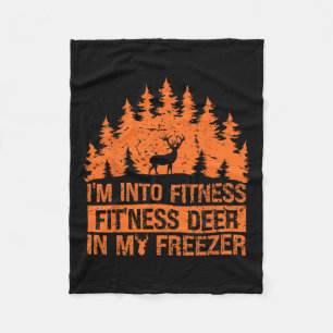 Hunting-shirt I'm Into Fitness Deer Freezer Funny  Fleece Blanket