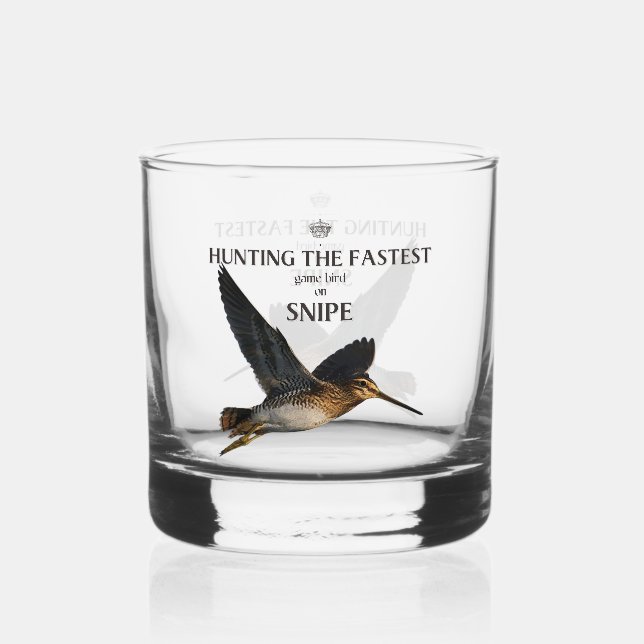 HUNTING THE FASTEST GAME ON SNIPE WHISKEY GLASS (Back)