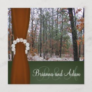 Hunting Theme Winter Camo Wedding Invitation
