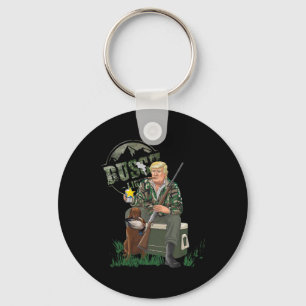 Hunting Trump Camo Duck Election Mega 2024 Voter  Key Ring