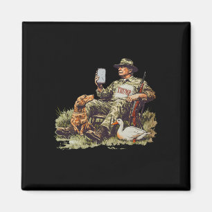 Hunting Trump Camouflage Funny Duck Hunting Season Magnet