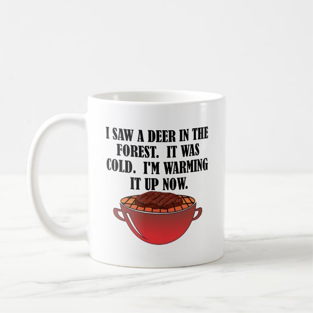 Hunting Warmed Up Deer Funny Hunting Mug (Left)