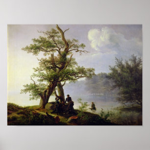 Hunting Waterfowl, 1828 Poster