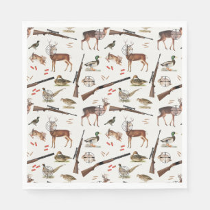 Hunting Wildlife Outdoorsman Pattern Napkin