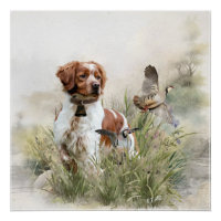 Hunting with a Brittany dog, Art