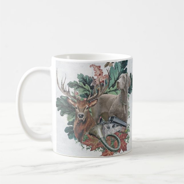 Hunting with a Weimaraner, "Grey Ghost"     Coffee Mug (Left)