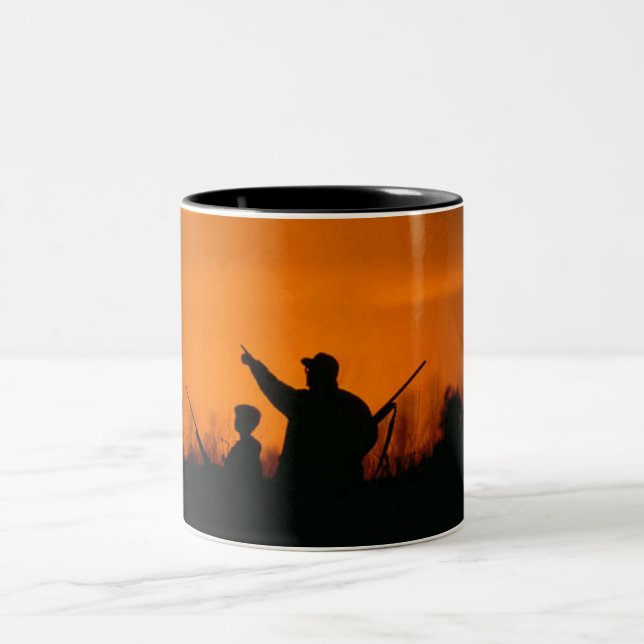 Hunting With Dad Two-Tone Coffee Mug (Center)