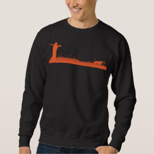 Hunting With Dogs Orange Pointing Dog and Hunter Sweatshirt