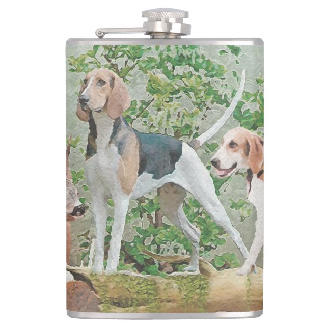 Hunting with hounds    hip flask (Front)