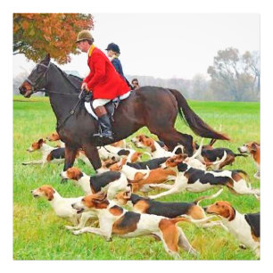 Hunting with hounds   photo print