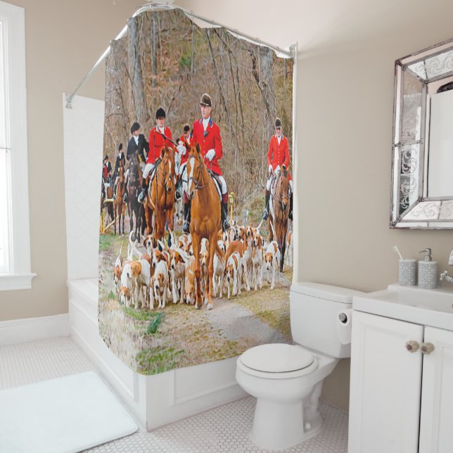 Hunting with hounds    shower curtain (In Situ)